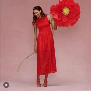 Hill House Home Red Lace Cosima Nap Dree